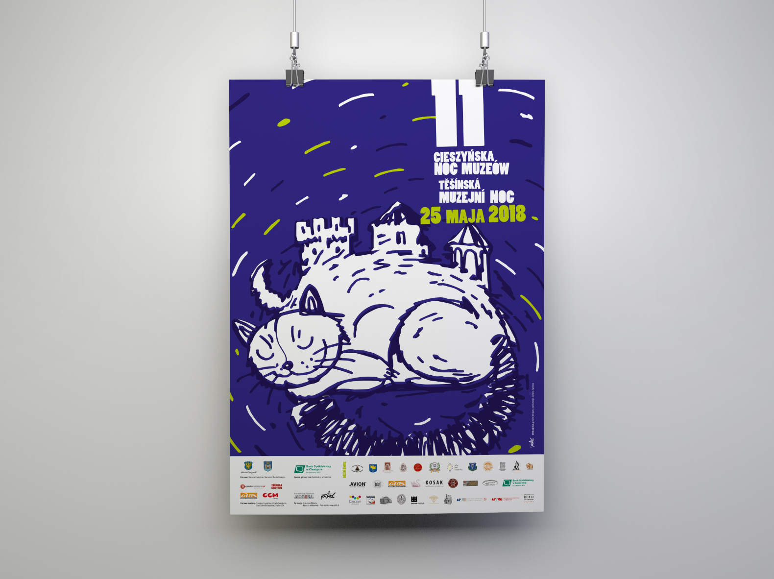 Ilustracja motywem kampanii Noc Muzeów – plakat